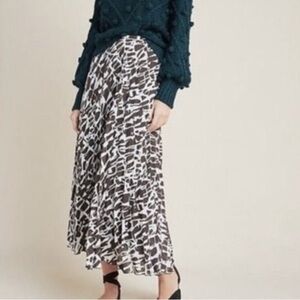 Anthropologie Maeve Hildi Black and White Abstract Skirt 1X
